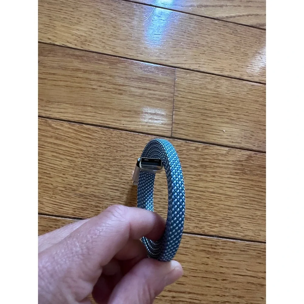 Braided Lightning Cable USB Charging Cord iPhone iPad Durable Blue‎